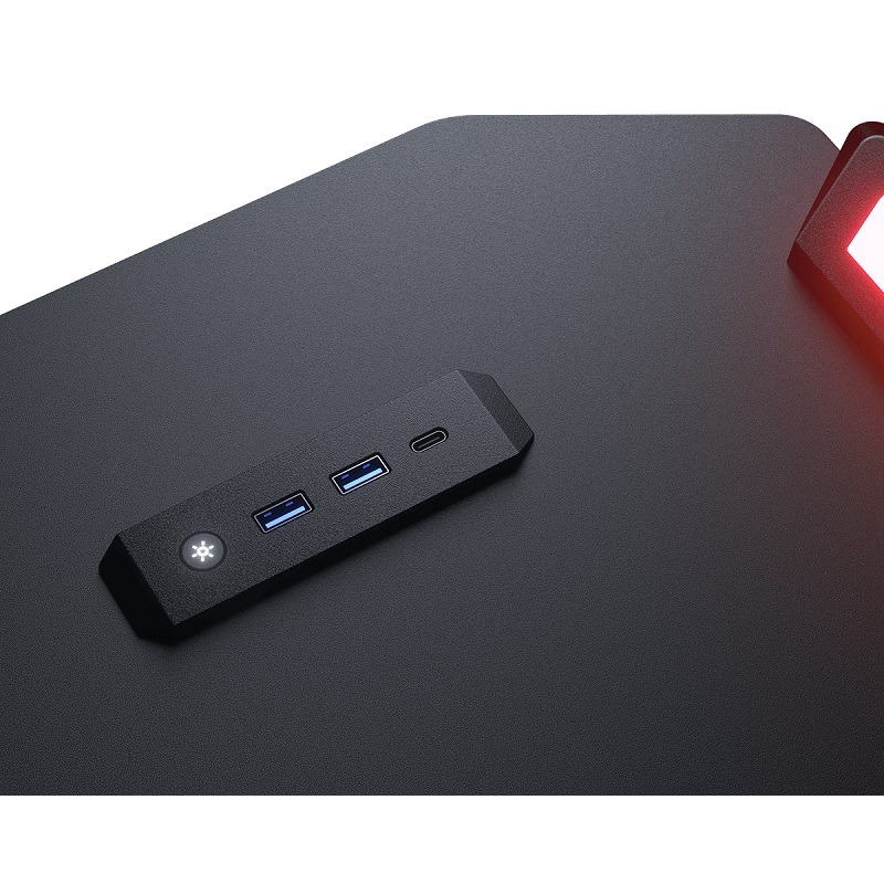 米特3C數位–COUGAR 美洲獅 DEIMUS 120 防刮磨砂表面/RGB燈光/線材收納槽 電競桌-細節圖2