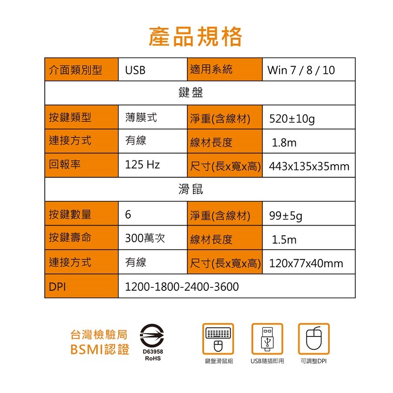 米特3C數位–Power Master 亞碩 KM-41雙魚座 中文/即插即用/雷雕鍵帽/3600dpi 有線鍵盤滑鼠組-細節圖6