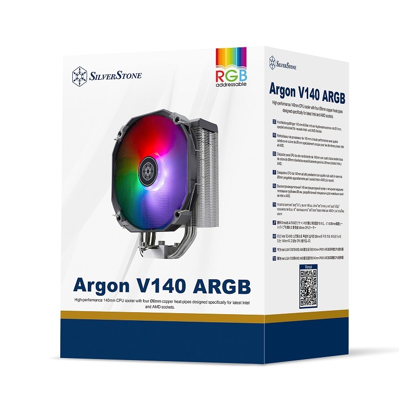 米特3C數位–SilverStone銀欣 Argon V140 ARGB  CPU散熱器/SST-ARV140-ARGB-細節圖6