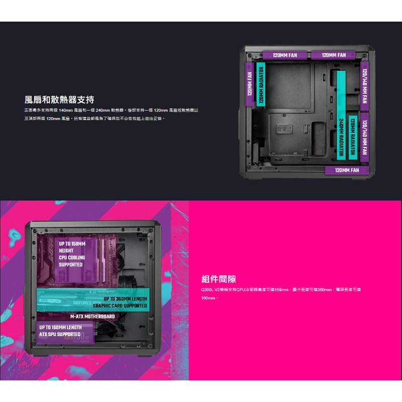 米特3C數位–CoolerMaster 酷碼 Q300L V2 迷你塔式電腦機殼/Q300LV2-KGNN-S00-細節圖5