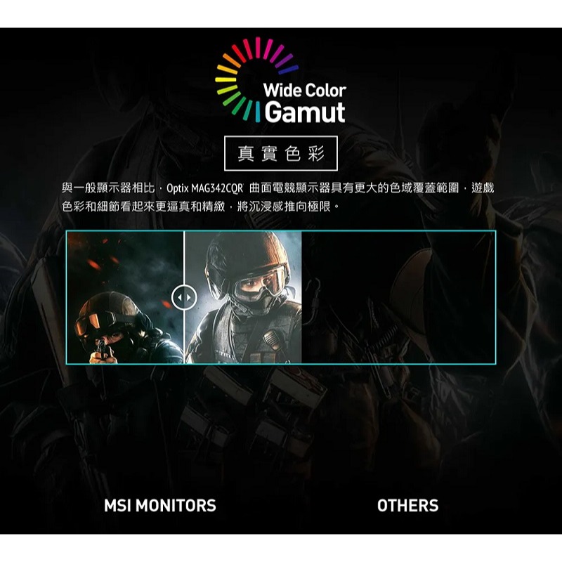 米特3C數位–MSI 微星 Optix MAG342CQR 21:9/144hz/HDMI 34型曲面電競螢幕-細節圖6