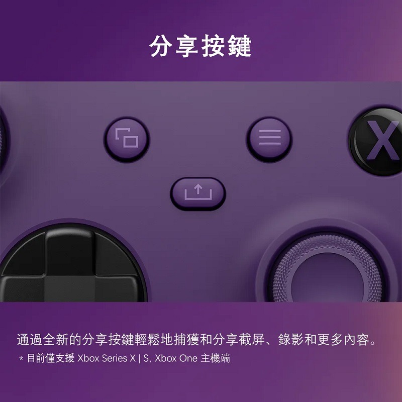 米特3C數位–Microsoft 微軟 XBOX 無線控制器 藍牙雙無線連線/Type-C/幻影紫/QAU-00070-細節圖9