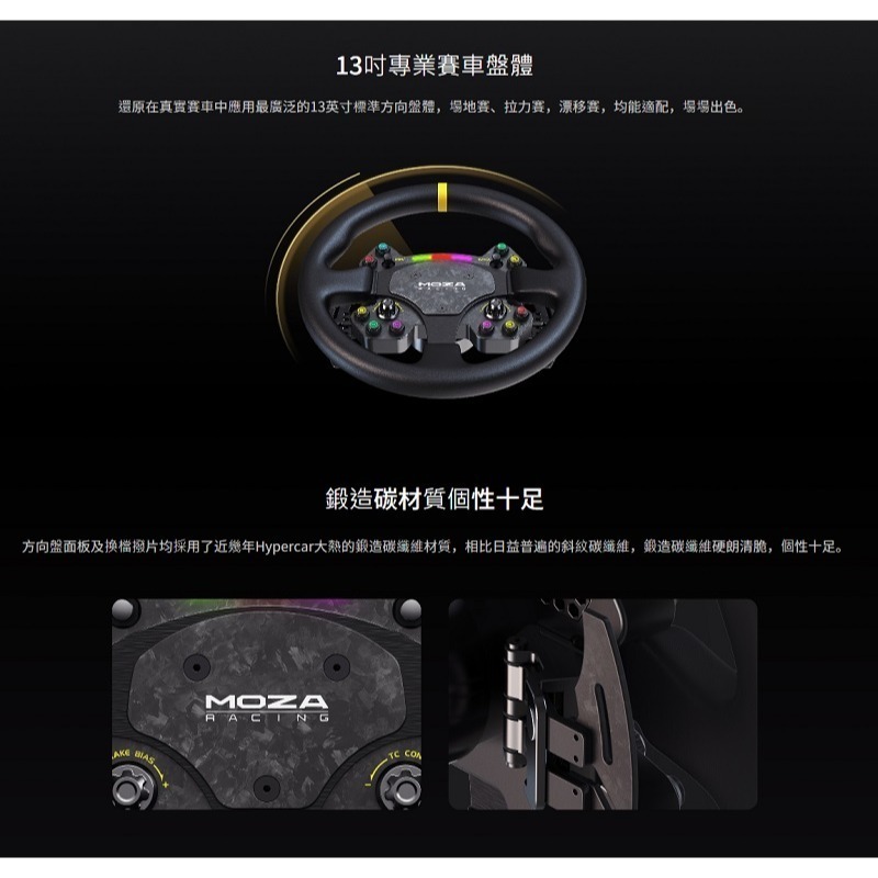 米特3C數位–MOZA 魔爪 RACING RS V2 方向盤 盤面 賽車方向盤/RS025-細節圖3