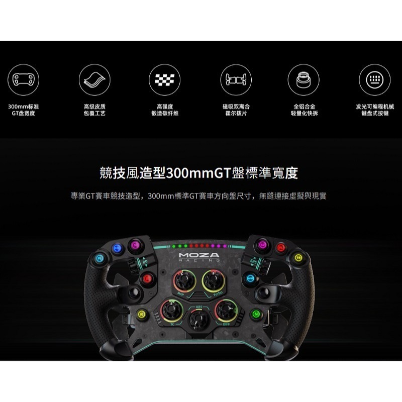 米特3C數位–MOZA 魔爪 RACING GS V2P 方向盤 盤面 賽車方向盤/RS056-細節圖2