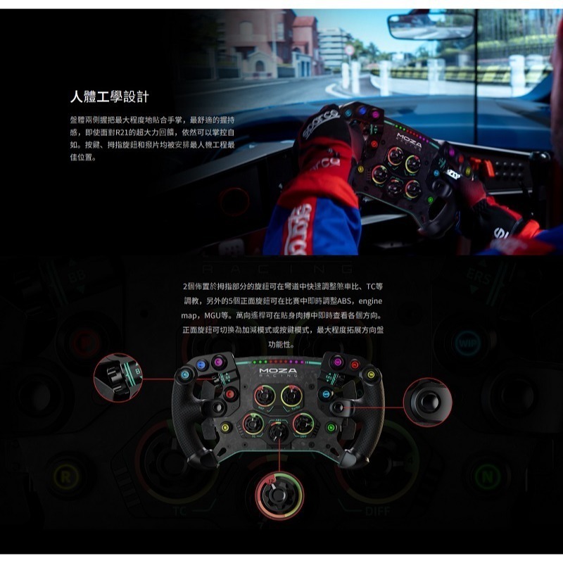 米特3C數位–MOZA 魔爪 RACING GS V2P 方向盤 盤面 賽車方向盤/RS056-細節圖6