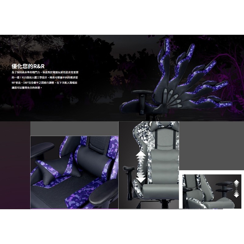 米特3C數位–Cooler Master 酷碼 CALIBER R1S 電競椅/迷彩粉/CMI-GCR1S-PKC-細節圖5