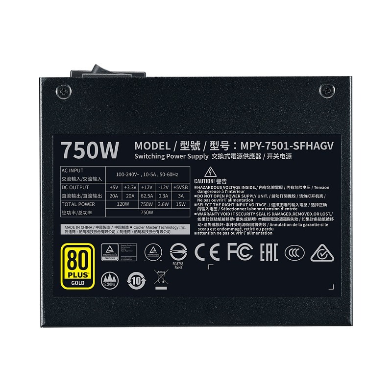 米特3C數位–酷碼 V SFX 750W 金牌全模/電源供應器/MPY-7501-SFHAGV-TW-細節圖5