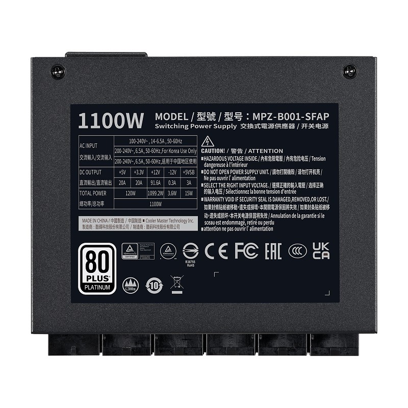 酷碼 V SFX PLATINUM 1100 ATX3.0 白金牌電源供應器/MPZ-B001-SFAP-BTW-細節圖2