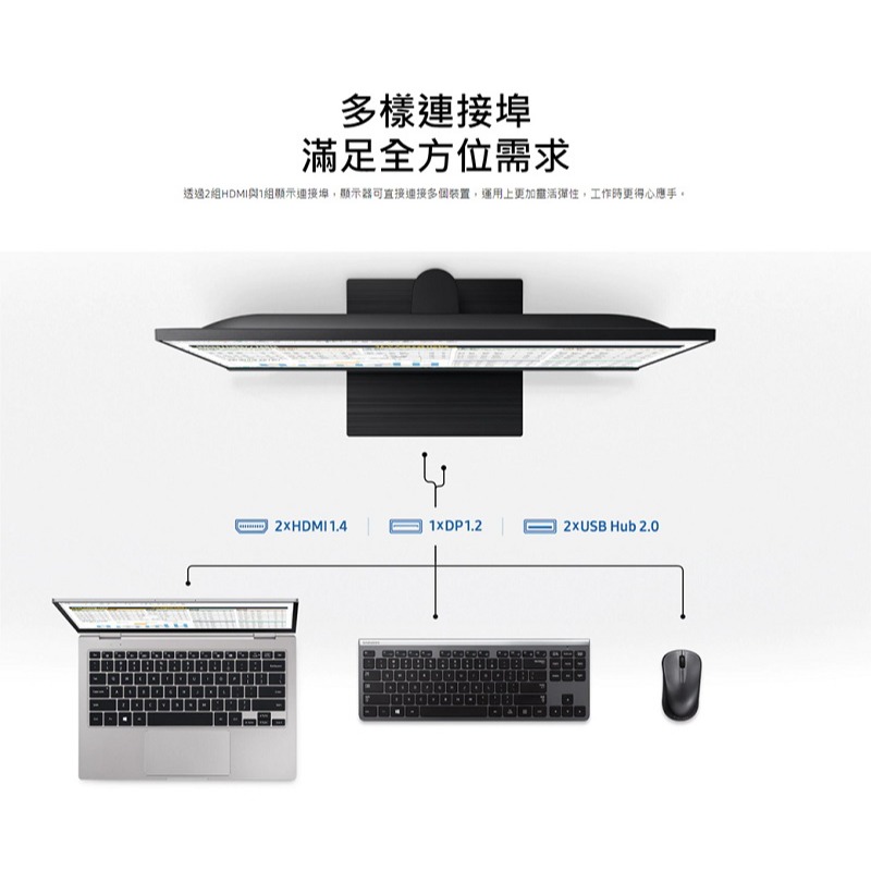 米特3C數位–SAMSUNG三星 27吋 FHD IPS平面螢幕/F27T450FQC/超廣視角/低藍光/零閃屏/三年保-細節圖5