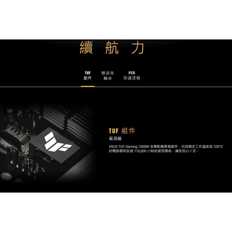 米特3C數位–ASUS 華碩 TUF Gaming 1000W/850W/750W Gold 電源供應器-細節圖4