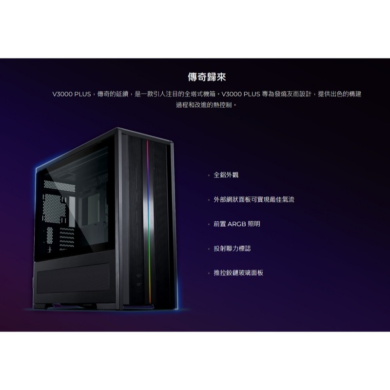 米特3C數位–LIAN LI 聯力 V3000 PLUS ATX／Mini-ITX 雙玻璃透側機殼/黑-細節圖2