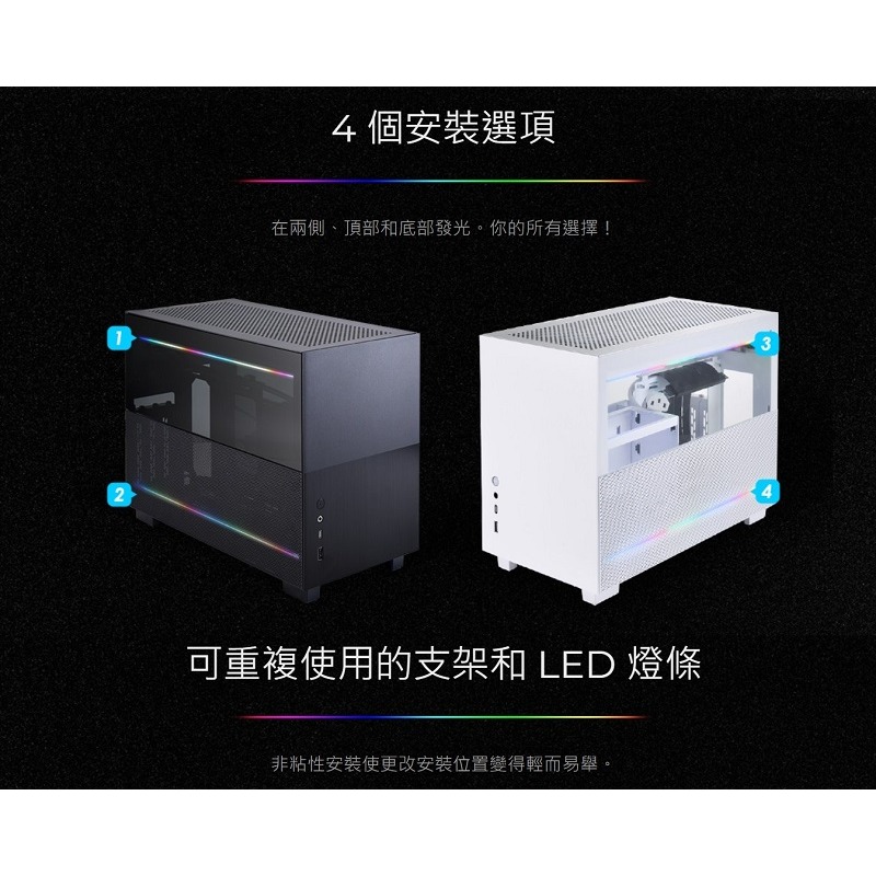 米特3C數位–LIAN LI 聯力 Q58 ARGB LED均光燈條/黑Q58-2X/白Q58-2W-細節圖9