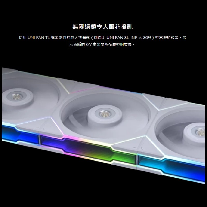 米特3C數位–LIANLI 聯力 UNI FAN TL120 積木風扇 正向葉片 單顆裝 白12TL1W/黑12TL1B-細節圖7