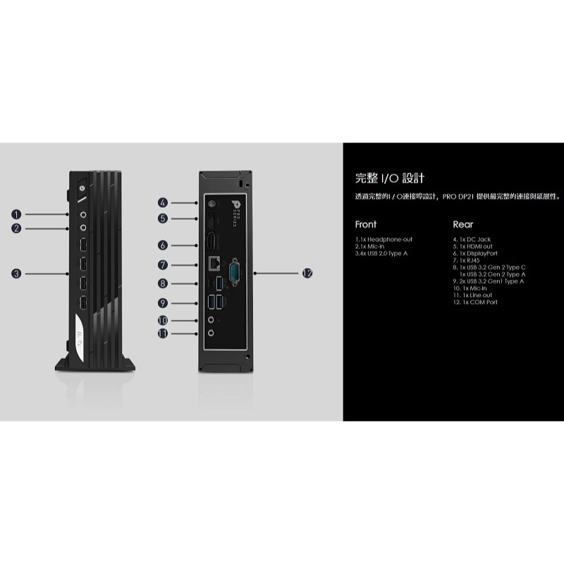 米特3C數位–MSI 微星 PRO DP21 13M-493TW i7/16G/512G/商用迷你主機-細節圖5