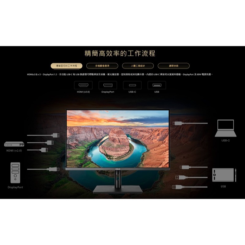 米特3C數位–ASUS 華碩 ProArt Display PA32UCR-K IPS/4K UHD 32吋專業螢幕-細節圖5