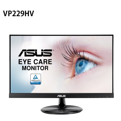 米特3C數位–ASUS 華碩 VP229HV FHD/IPS/無邊框/75Hz/低藍光/不閃屏 21.5吋護眼螢幕