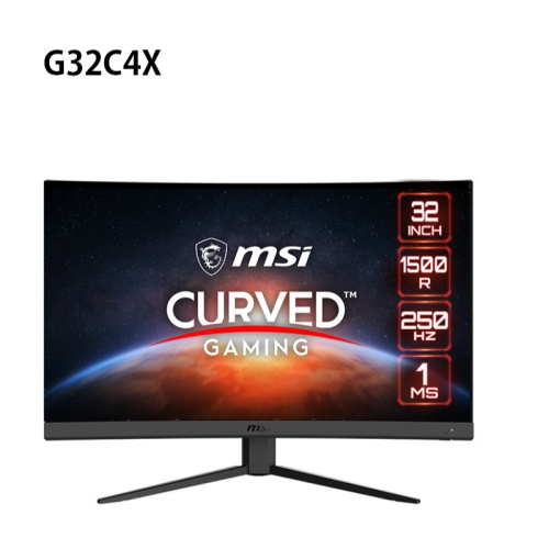 米特3C數位–MSI 微星 G32C4X 32型/FHD/250Hz/1ms/VA HDR曲面電競螢幕