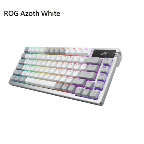 米特3C數位–ASUS 華碩 ROG Azoth White 青軸/紅軸/茶軸/雪軸/風暴軸 白色無線電競機械鍵盤