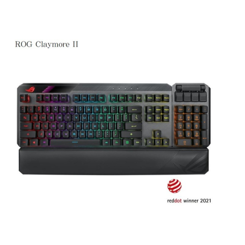 米特3C數位–華碩ROG Claymore II ABS電競鍵盤/無線/藍芽/RGB/青軸/紅軸