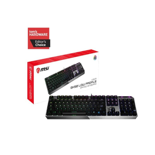 米特3C數位–MSI 微星 Vigor GK50 LOW PROFILE TC 青軸 RGB 電競鍵盤 短軸機械式鍵盤