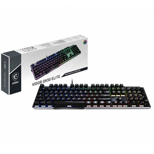 米特3C數位–MSI微星 VIGOR GK50 ELITE BW TC 電競鍵盤/有線/凱華軸/中文/RGB