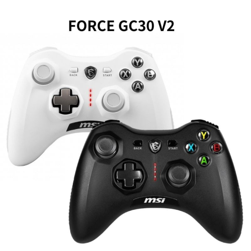 米特3C數位–MSI 微星 Force GC30 V2 黑色/白色 無線控制器/搖桿/遊戲手把