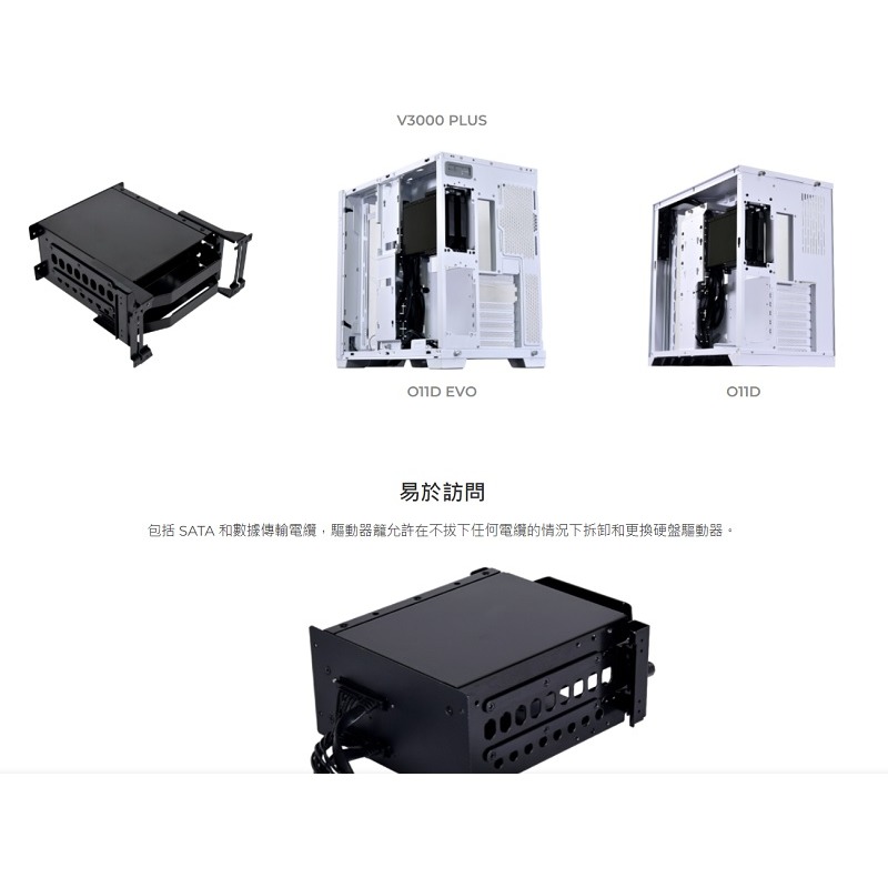 LIAN LI 聯力 V3000 PLUS 熱插拔驅動模組(黑/白)適用O11 Dynamic/O11D Razer-細節圖6