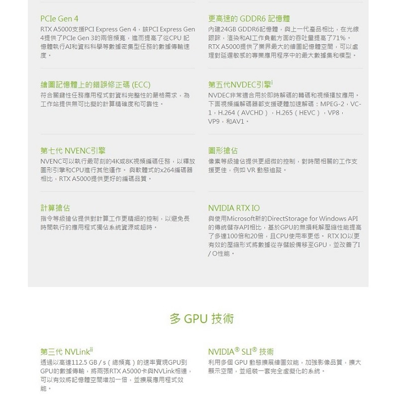 米特3C數位–NVIDIA 麗臺 RTX A5000 24G GDDR6 工作站繪圖卡-細節圖3