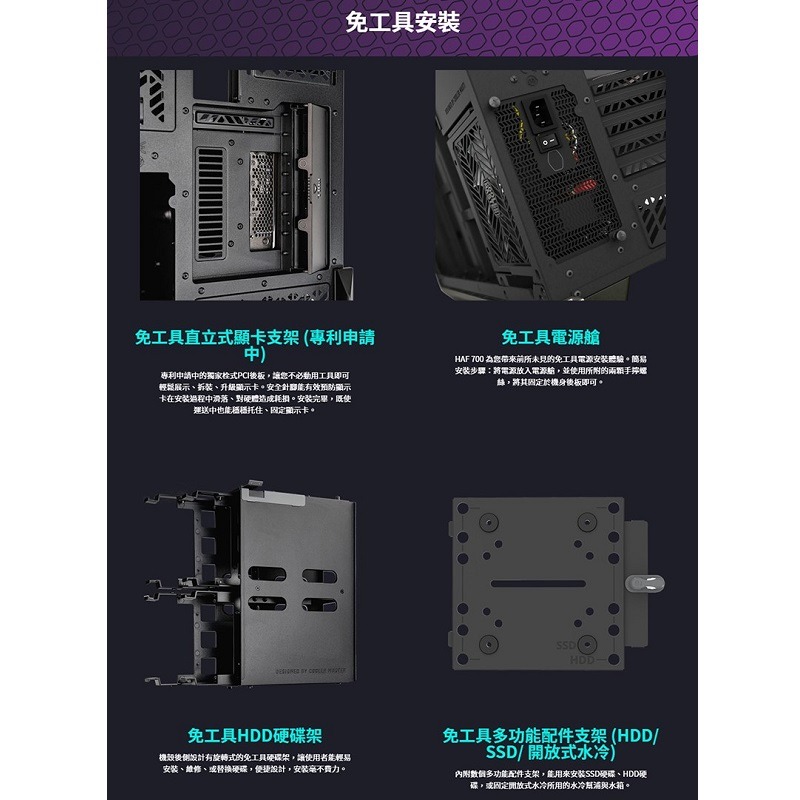 米特3C數位–CoolerMaster 酷碼 HAF 700 白色版/H700-WGNN-S00-細節圖5