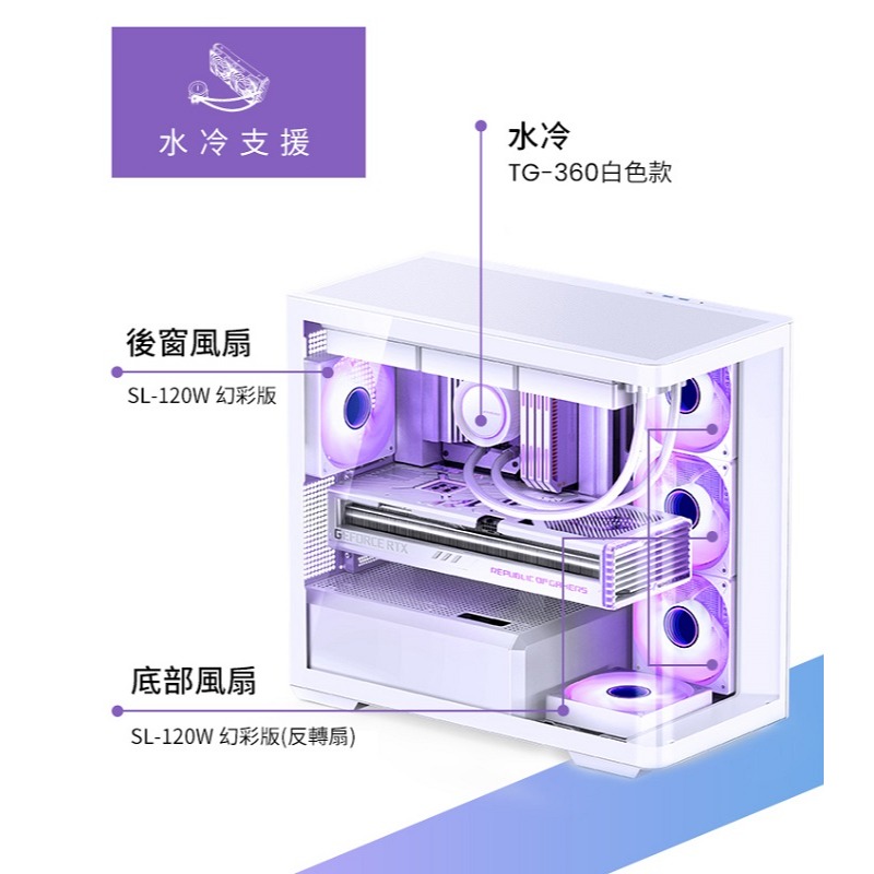 米特3C數位–JONSBO 喬思伯 D300 卡長43/U高18/支援背插主板/曲面玻璃 黑/白 M-ATX機殼-細節圖5