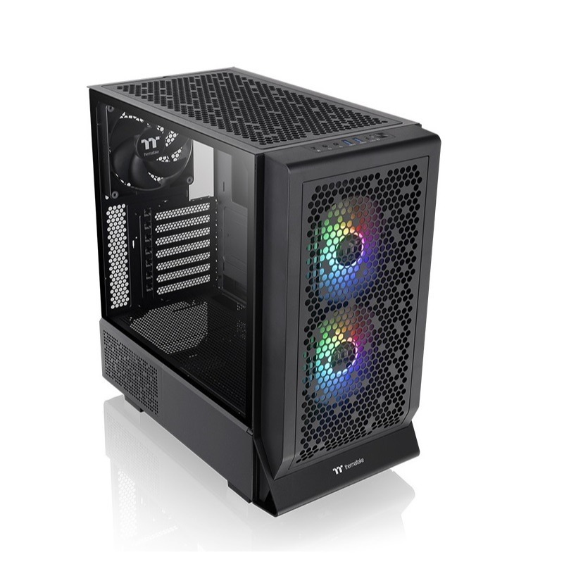 米特3C數位–Thermaltake 曜越 Ceres 330 TG ARGB 中直立式機殼 黑色/白色/繡球花藍-細節圖3