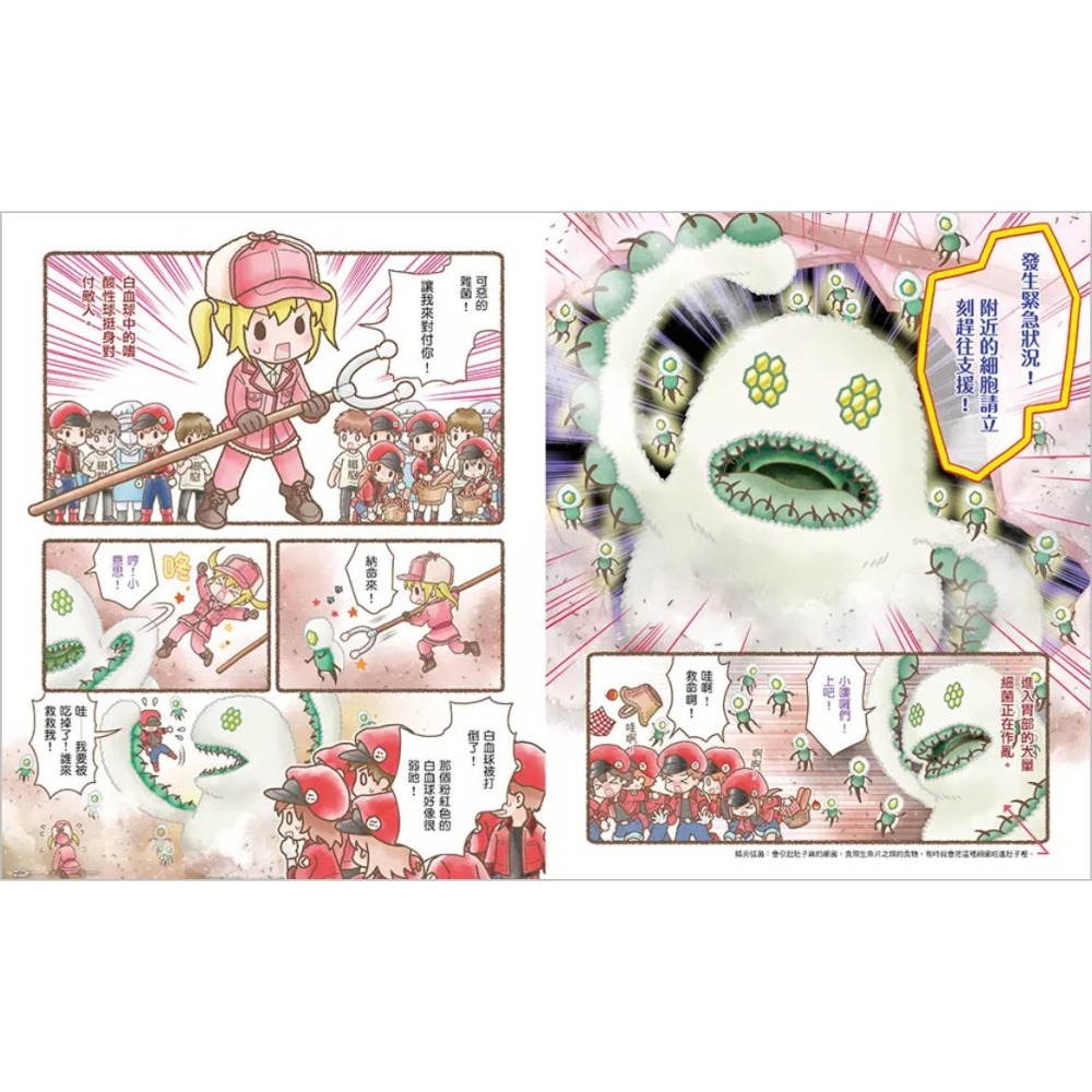 繪本工作細胞 3：強敵登場！流感與食物中毒(小熊)【暢銷超人氣漫畫「工作細胞」系列：認識免疫細胞的作用/醫學知識專欄】-細節圖4