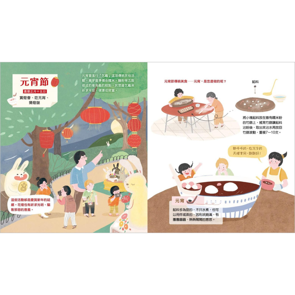 好好吃的節慶美食(小光點)【元宵節/春節/端午節/中秋節...，6個傳統節日，32種美食，帶孩子了解食物的涵義與故事】-細節圖5