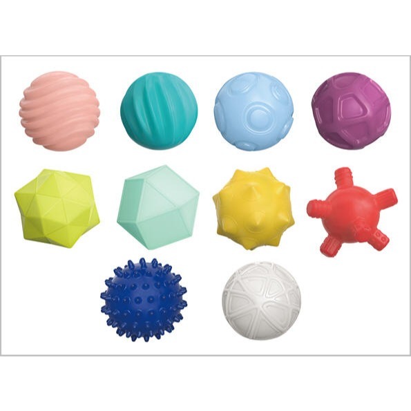 感覺統合觸覺訓練球(10入)(小牛津)【10顆不同硬度、紋理的球體，訓練觸覺感知/手部抓握能力/促進腦部及肌肉發展】-細節圖2