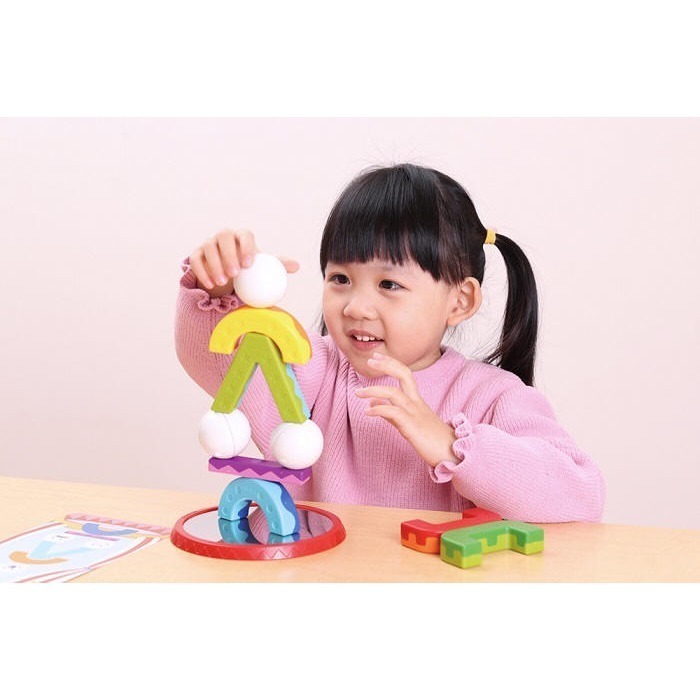 磁力接接棒-馬戲團平衡樂(上誼)【比利時SMARTMAX-顏色與形狀辨識/手眼協調與肌肉訓練/平衡與堆疊能力/磁力探索】-細節圖5