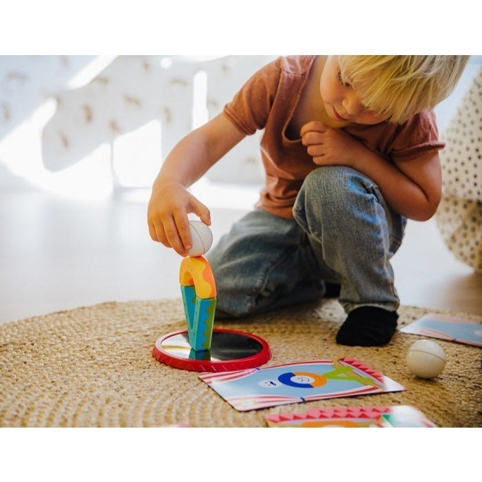 磁力接接棒-馬戲團平衡樂(上誼)【比利時SMARTMAX-顏色與形狀辨識/手眼協調與肌肉訓練/平衡與堆疊能力/磁力探索】-細節圖8