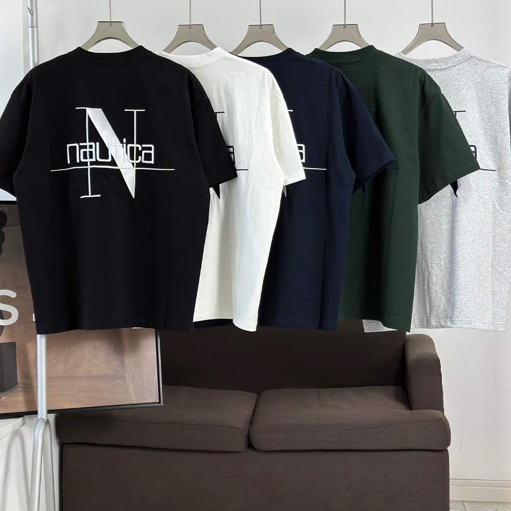 現貨藏藍M+預購~NAUTICA JAPAN 長谷川City Boy 3D刺繡大LOGO口袋刺繡重磅純棉短袖T恤-細節圖3