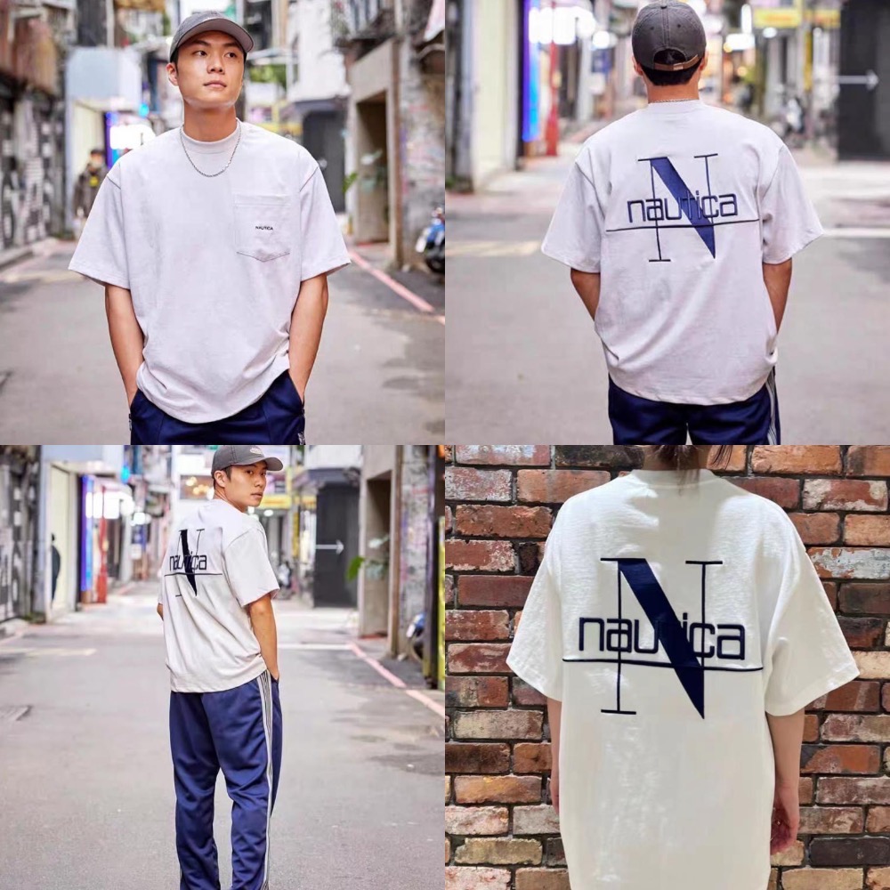 現貨藏藍M+預購~NAUTICA JAPAN 長谷川City Boy 3D刺繡大LOGO口袋刺繡重磅純棉短袖T恤-細節圖4