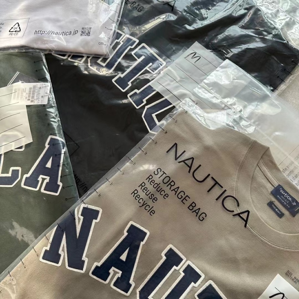 現貨藏藍M Nautica 經典款大LOGO刺繡貼布 長谷川 重磅 短袖 T恤-細節圖7