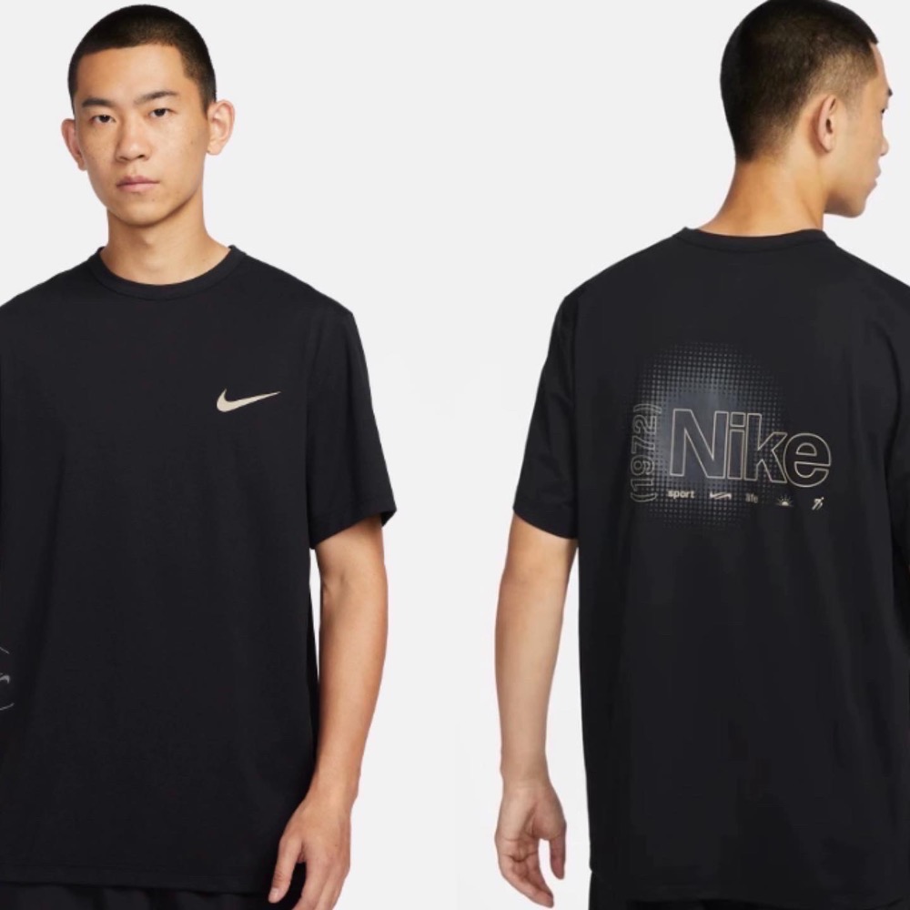 現貨黑M Nike Dri-FIT UV Hyverse 1972防曬速乾短袖運動上衣-細節圖2