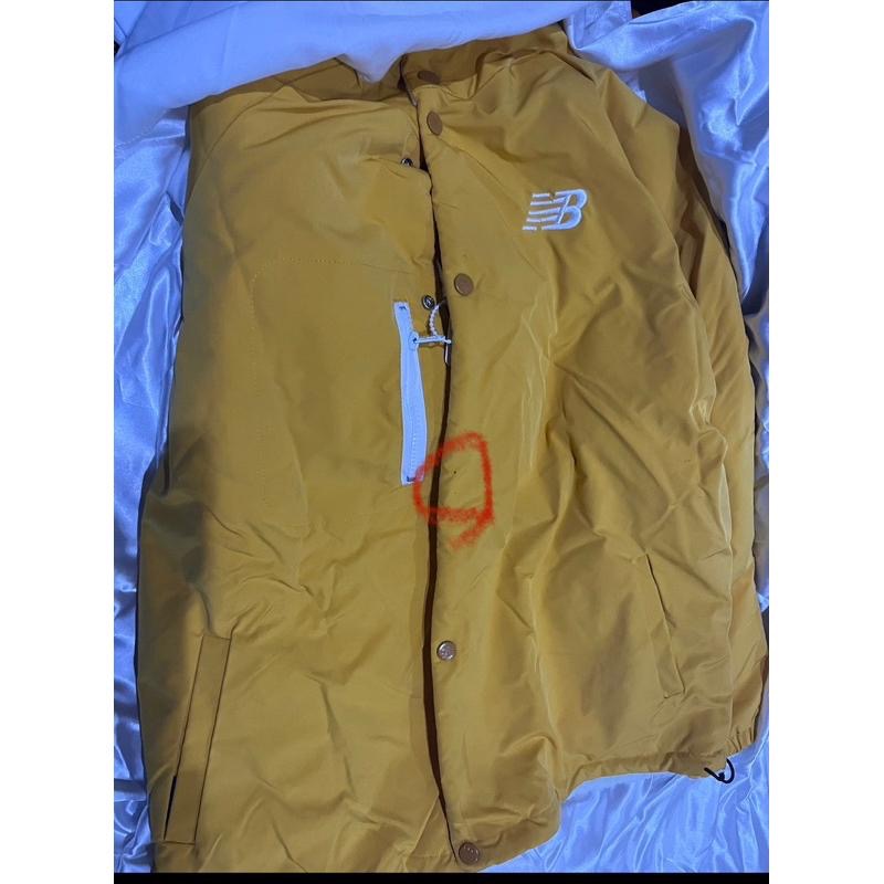 福利品 瑕疵黃L New balance NB 羊羔毛 風衣 夾克 外套 雙面穿-細節圖7