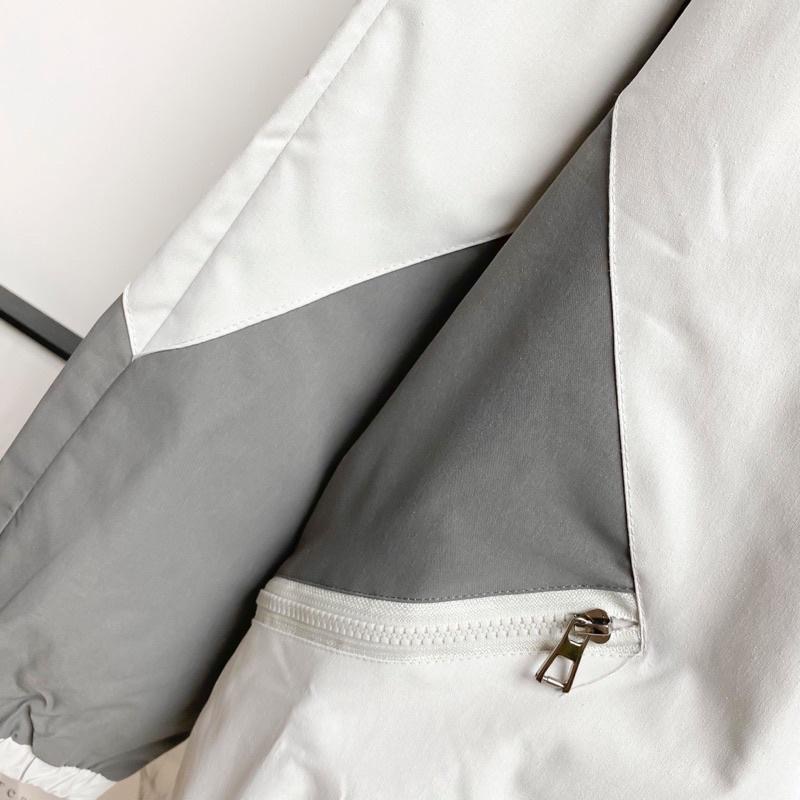 現貨M.L NIKE 小LOGO 印花 拼色 拼接 撞色 風衣 夾克 外套-細節圖4