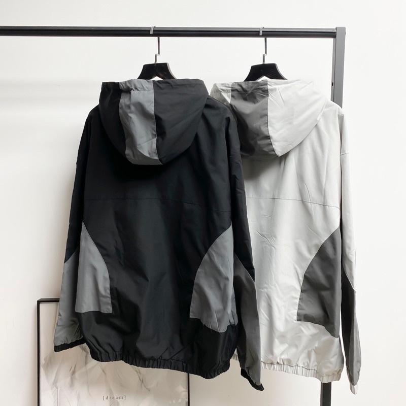 現貨M.L NIKE 小LOGO 印花 拼色 拼接 撞色 風衣 夾克 外套-細節圖6