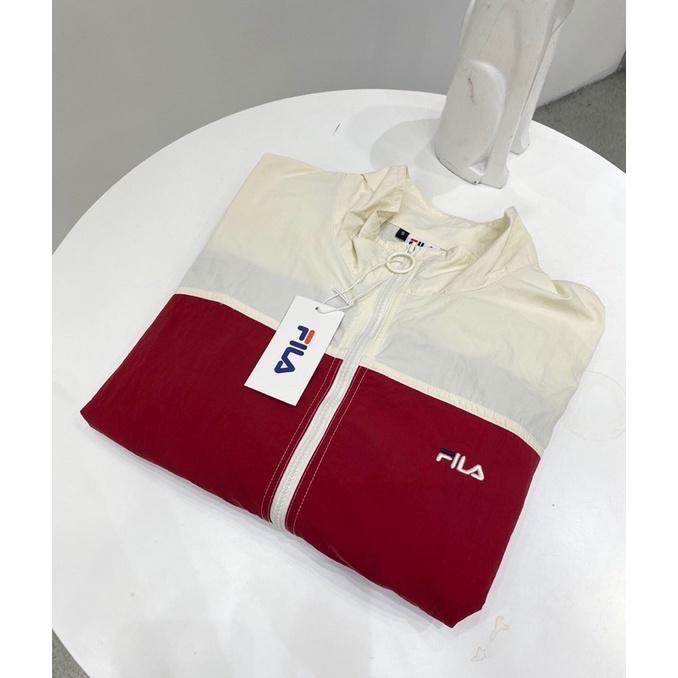 現貨 韓國 FILA 復古 運動風 拼色 拼接 春夏款 風衣 外套-細節圖8