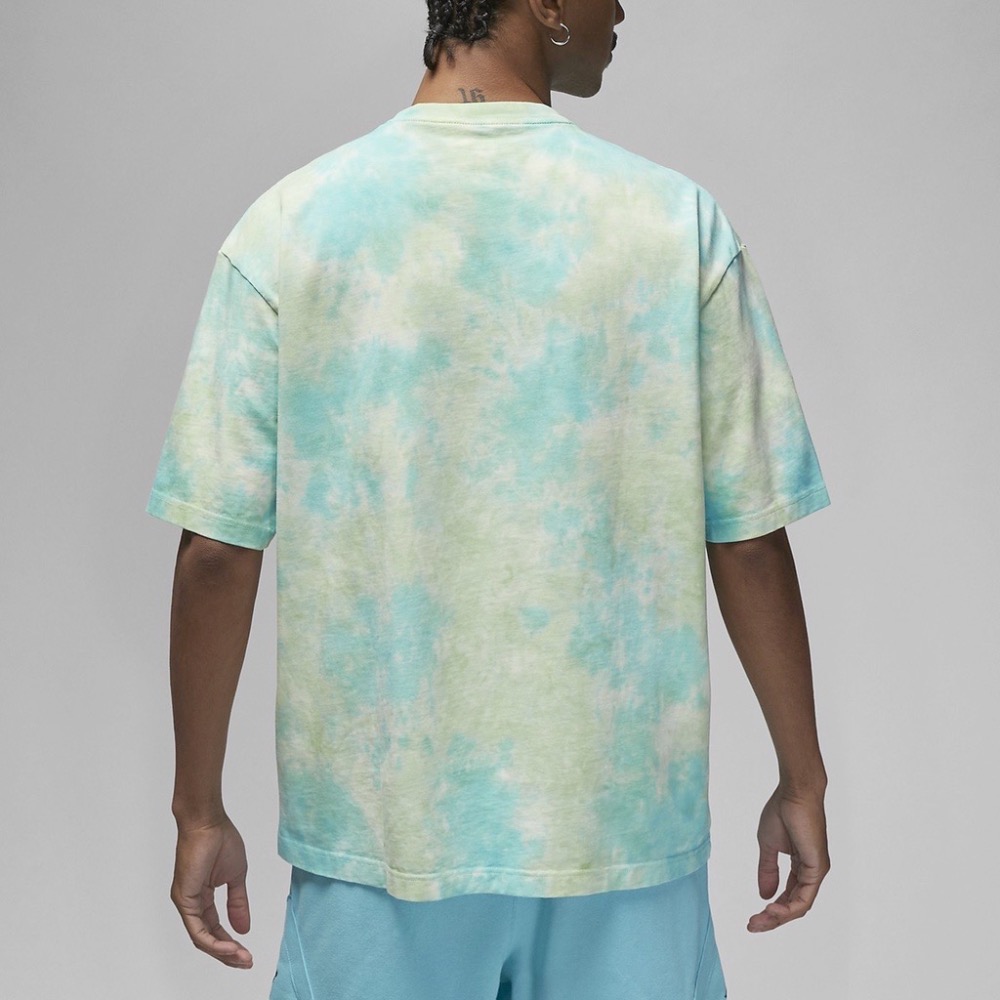 JORDAN貼布渲染紮染 短袖T恤上衣 寬鬆 oversize-細節圖3