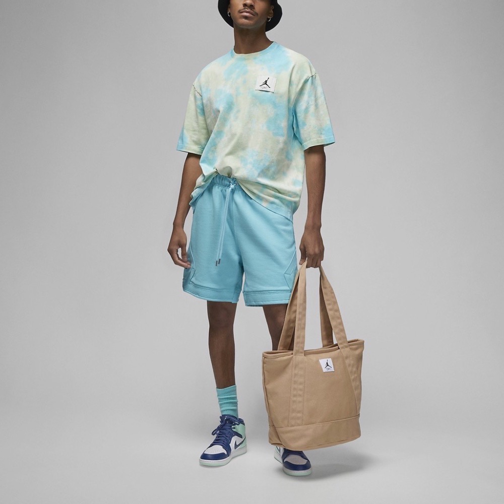 JORDAN貼布渲染紮染 短袖T恤上衣 寬鬆 oversize-細節圖5