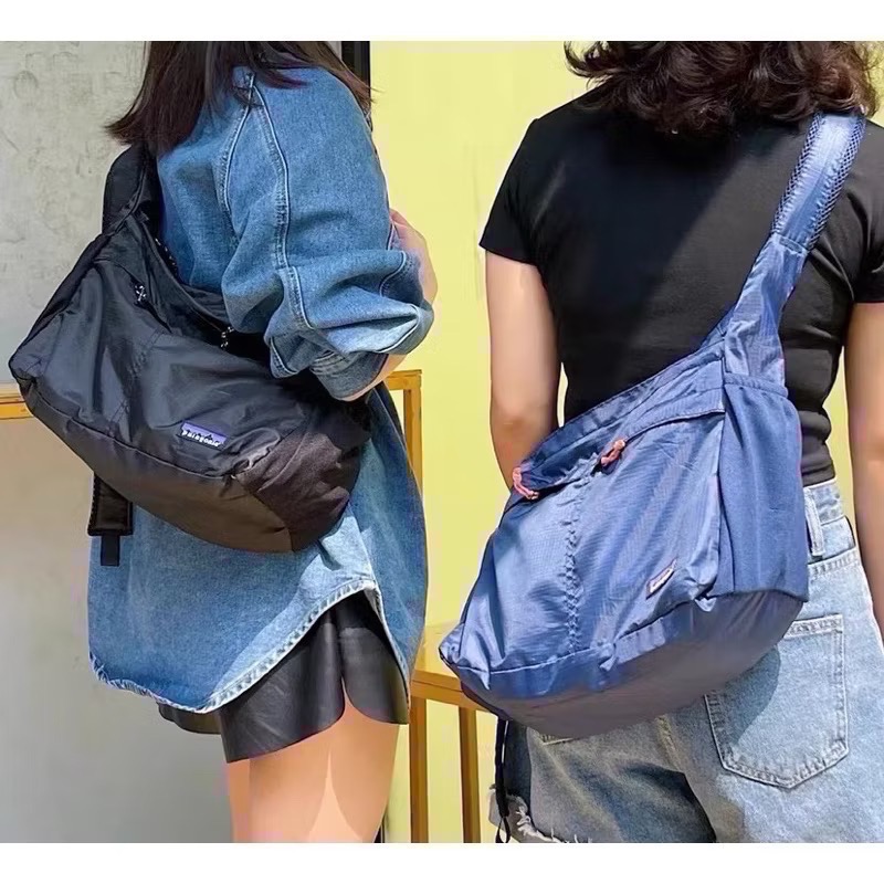 現貨黑/藍Patagonia Travel Courie 可折疊收納 防水 斜背包 旅行包 17L-細節圖6