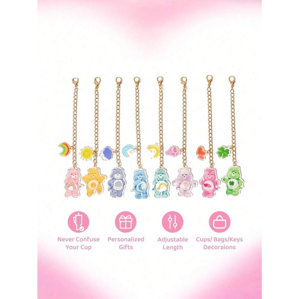 客訂 Care Bears 彩虹熊 吊飾 鑰匙圈-細節圖5