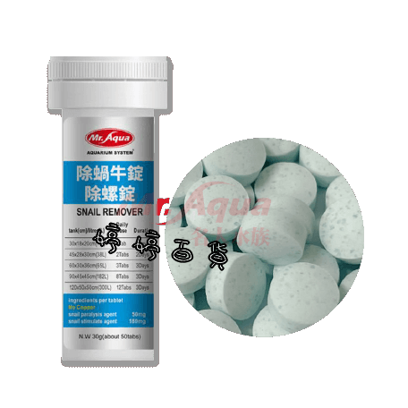 MR.AQUA 水族先生 除蝸牛錠／除螺錠 去除蝸牛 除螺 去螺 婷婷水族 兩棲爬寵-細節圖4