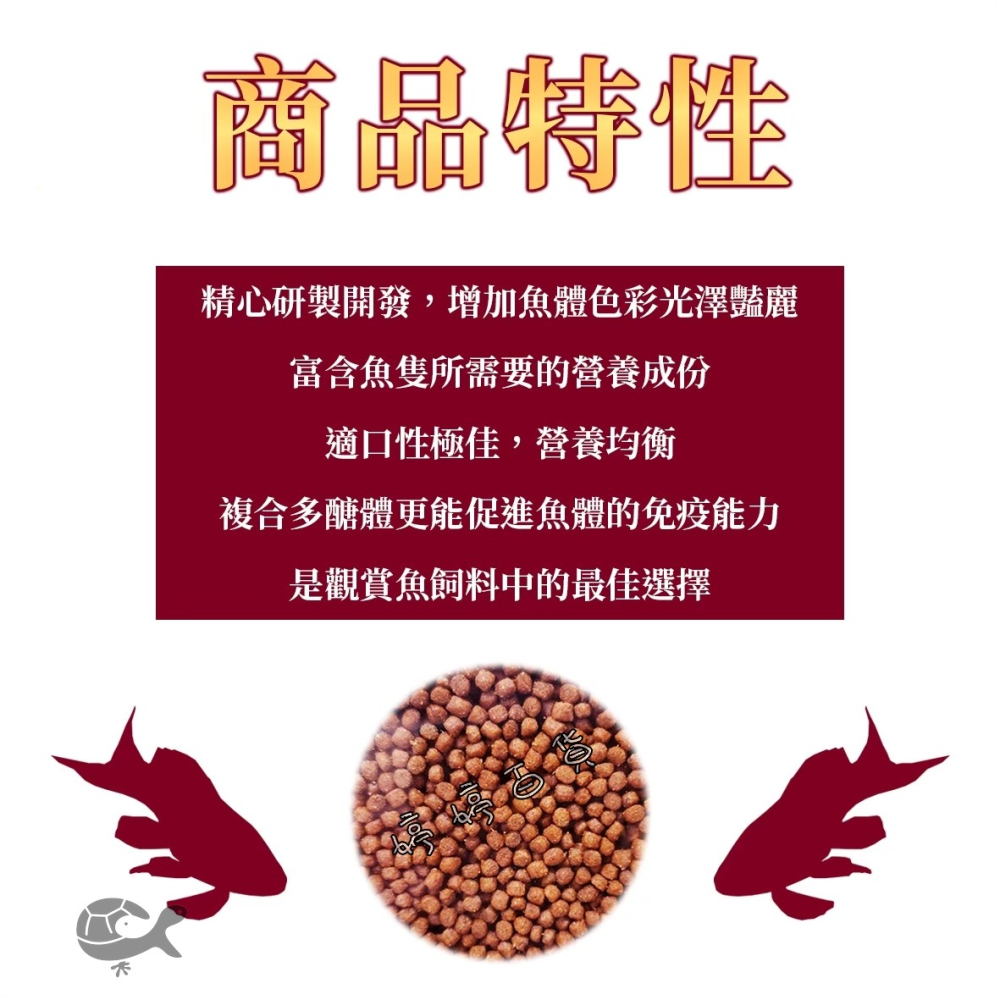 彩艷 頂級增艷揚色 魚飼料【中顆粒 上浮性】血鸚鵡 七彩 花羅漢 慈鯛 熱帶魚 觀賞魚 婷婷百貨 金金水族-細節圖2